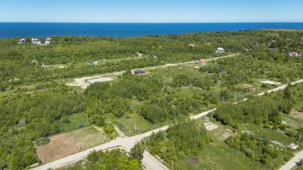 Лесное: посёлок и участки у Балтийского моря, вид с высоты